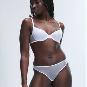 Savage X Fenty SHEER X DEMI SPACER BRA and THONG SET